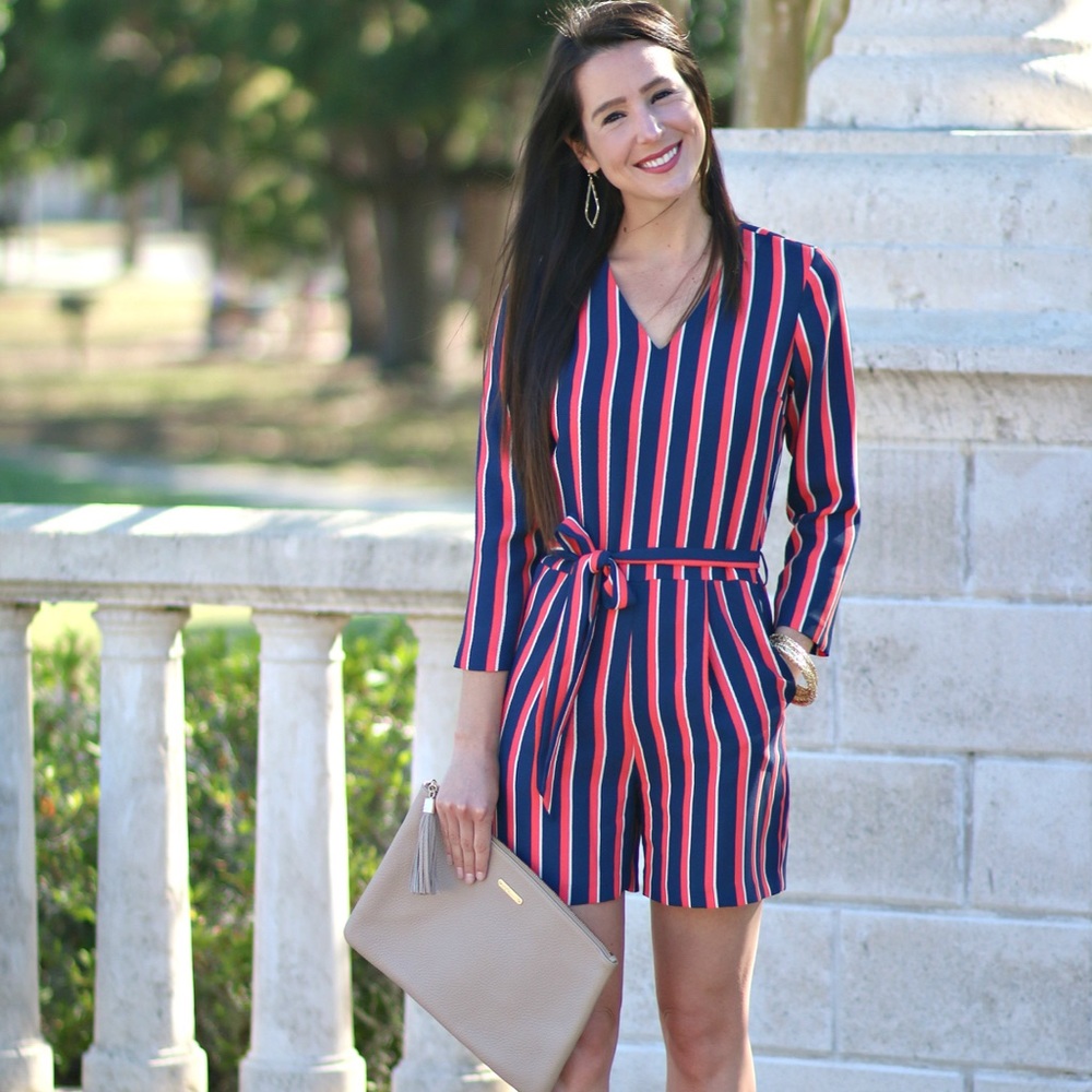 New! Vertical Stripe Romper: Banana Republic 8